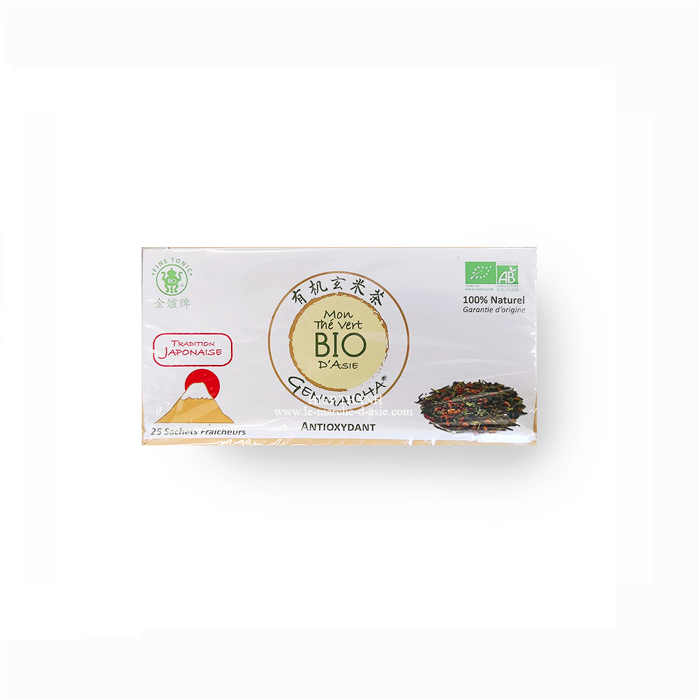 Thé vert bio genmaicha 50g (2g x 25 sachets)
