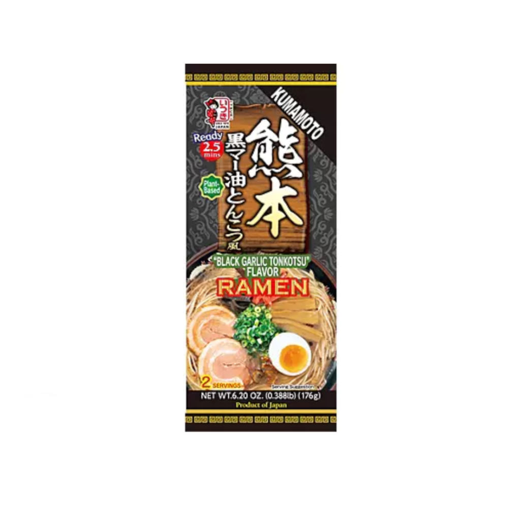 Kit Ramen Pré-cuits tonkotsu - ail noir Kumamoto ITSUKI — 176 g